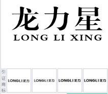 第19562765号“龙力星LONG LI XING”商标不予注册复审决定书